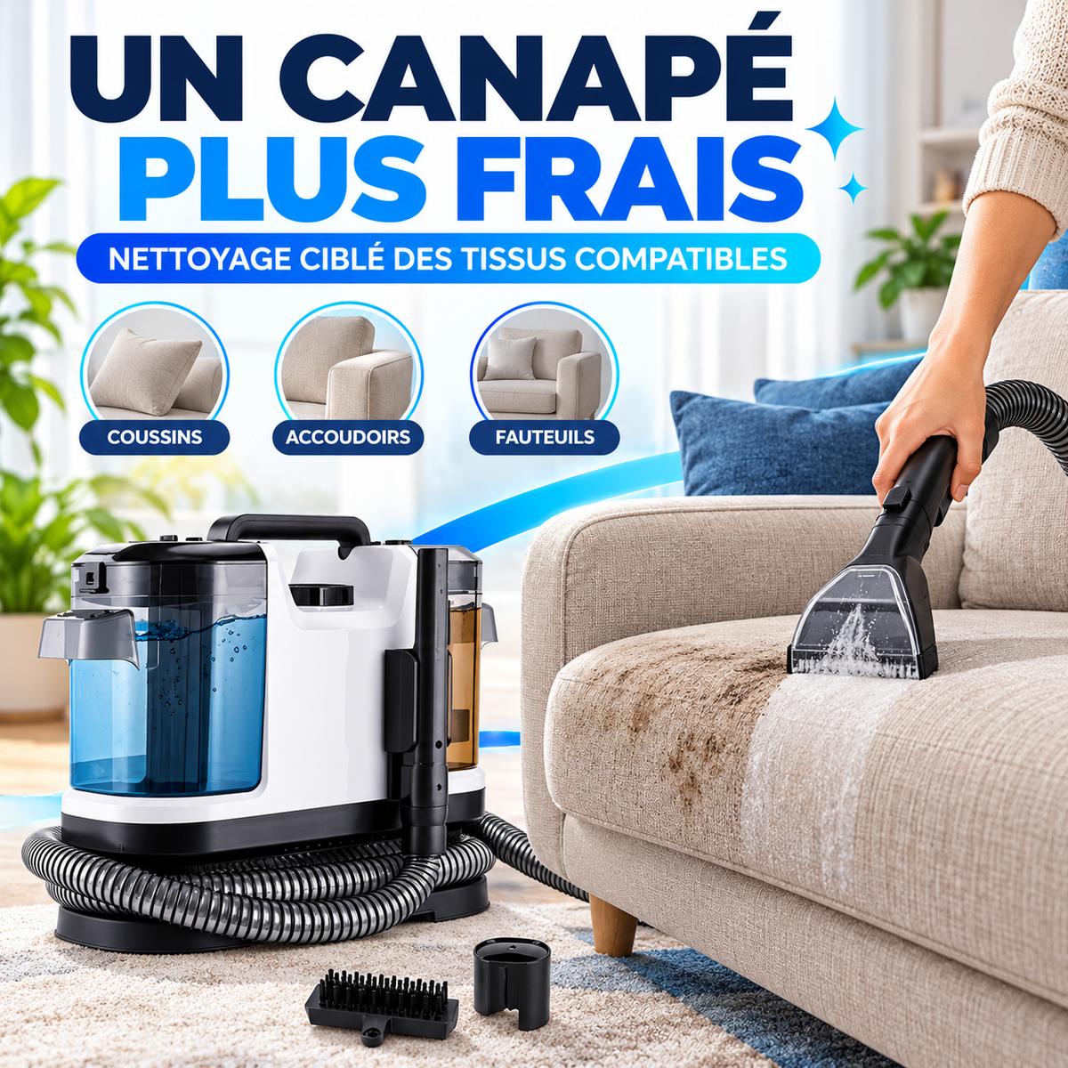 CLEORA™ SpotPro — Nettoyeur injecteur-extracteur pour tapis et canapés