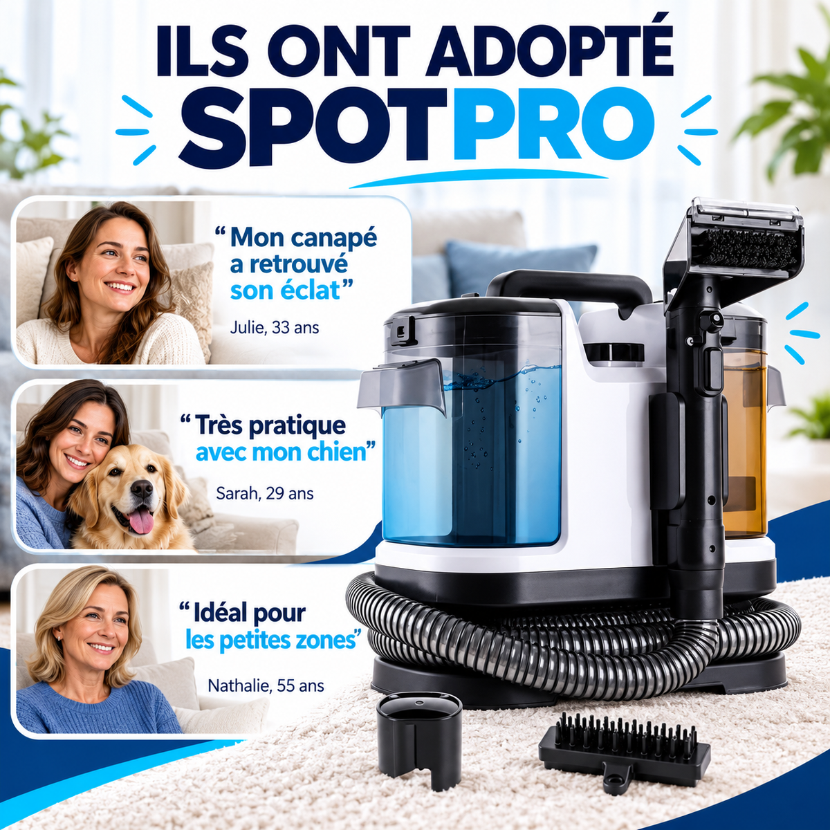 CLEORA™ SpotPro — Nettoyeur injecteur-extracteur pour tapis et canapés